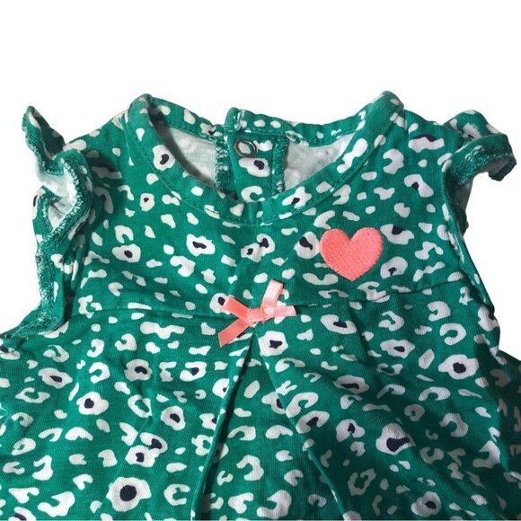 Baby Girls Rompers 2 Pc Set Carters & Bon Bébé 0-3 Mo Floral Leopard Cotton - Picture 10 of 13
